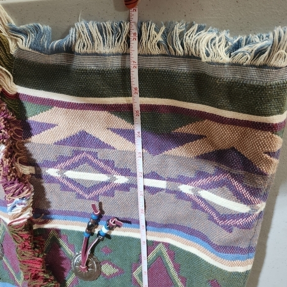 Head over Heels Aztek Southwest Heavy Fringed Sz. XL Vest - Picture 6 of 6